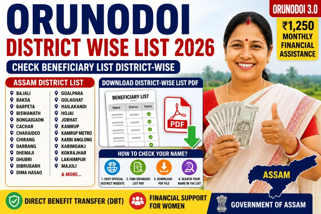 Orunodoi District Wise List